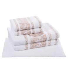 Jogo Toalha de Banho Gigante 5 Pçs Ibiza Cavhome, Branco
