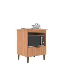 Balcão para Cooktop 4 Bocas com Porta Basculante Freijó