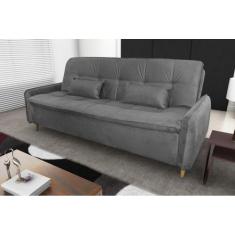 Sofá Cama Donna Suede Cinza B250 - Matrix - LM DECOR