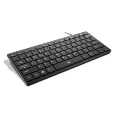 Teclado com Fio Mini Multimídia Conexao USB Cabo de 150CM Teclas Chocolate Preto - TC154
