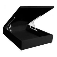 Cama Box Báu Casal Padrão 138x188 Em Tecido Suede Blindada Reforçada S
