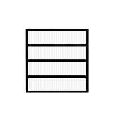 Vitro Basculante Alumínio Preto 80 (A) x 80 (L) - Hale