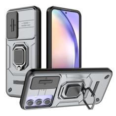 SORAKA Capa para Samsung Galaxy A54 5G com suporte de anel e tampa deslizante para câmara capa Samsung A54 5G com placa metálica para suporte magnético de carro capa de dupla camada em PC e TPU