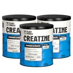 3x Creatina Monohidratada Plant Power 300g