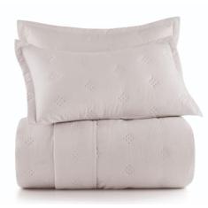 Jogo de Colcha Solteiro Toque Acetinado Anarruga Altenburg, Branca