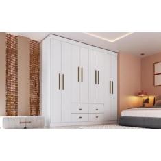 Guarda-Roupas 8 Portas 4 Gavetas Multimóveis CR35110, Branco