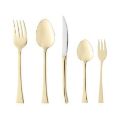 Faqueiro 30 peças de aço inox PVD Dourado com Gift Box Berna Wolff - 7