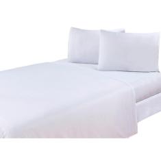 Jogo De Lençol Casal Padrão 04 Peças Branco