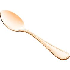 CJ 12 COLHERES DE AÇO INOX P/SOBREMESA ROSE GOLD CROISÉ