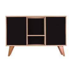 Aparador Buffet com 2 Portas Murano Carvalho e Preto