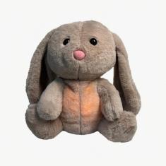 Naninha Respira Soninho, Pelúcia que Respira com Som Relaxante para Sono Tranquilo | Pelúcia Calmante com Luzes (Coelho)