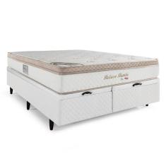 Cama Box Baú Herval Queen Pallace Bambu, 78x158x198 cm, Molas Ensacada