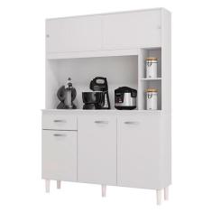 Cozinha Kit Duda 120 cm Branco  Poquema - Poquema Industria