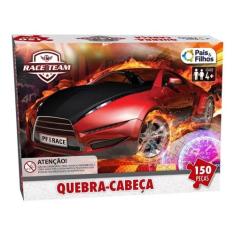 Quebra-Cabeça 150 peças Race Team / Carro - Pais e Filhos, carro de co
