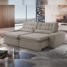 Sofá Retrátil e Reclinável 250cm Domínio