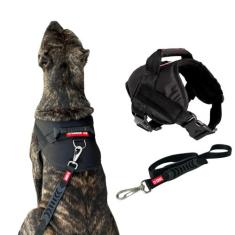 Coleira Peitoral Colete com Guia para Cachorro - Tamanho G - Canadá K9