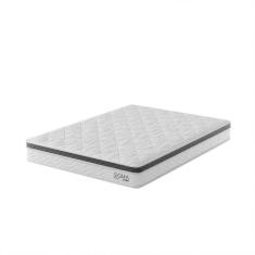 Colchão Viúva Sigma Molas Ensacadas (22x128x188) Branco e Cinza - Mode
