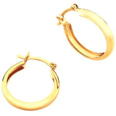 Brinco Rommanel Banhado A Ouro 18k Pequena Argola Lisa 520901