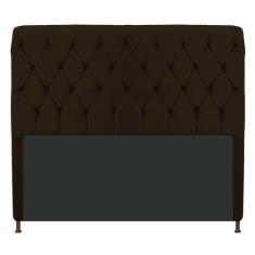 Cabeceira Estofada Cristal 160 cm Queen Size Com Capitonê Corano Marro