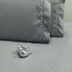 Jogo de Cama Queen Casal 400 Fios Ponto Palito 4 Peças - CASA DONA, Pr