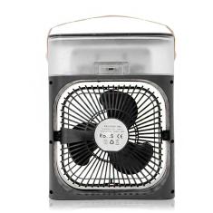 Ventilador Portátil Iluminação Umidificador Climatizador Usb De Mesa Branco