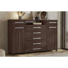 Cômoda De Quarto London C- 2 Portas E 7 Gavetas Cafe Touch - Demóbile
