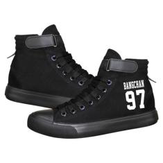 KPOP StrayKids Merch Tênis Bang Chan Lee Know ChangBin Han I.N Felix HyunJin Seungmin Hiphop Sapatos de lona de cano alto