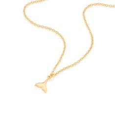 Colar Rommanel Banhado Ouro Pingente Rabo De Seria / Baleia 532064