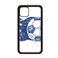 Capa Football Flame Blue Pattern Soccer para iPhone 11 Pro Max para Apple Mobile Case Shell
