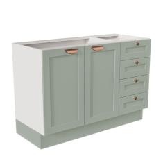 Balcão para Pia 120cm sem Tampo Arizona CabeCasa MadeiraMadeira Branco/Menta