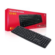 Teclado usb multimidia c3tech kb-m40 preto escritório com