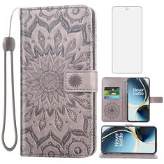 Capa de telefone para OnePlus Nord N30 5G/CE 3 Lite carteira com protetor de tela de vidro temperado e capa flip fina de couro, suporte para cartão, acessórios para celular OPPO K11x/One Plus 1 1+ N