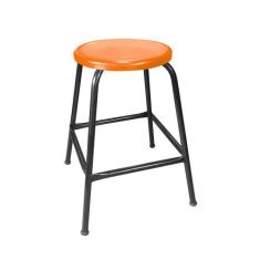 Banqueta Banco Bar 55cm Empilhavel Para Lanchonete Mesa Cozinha Laranj