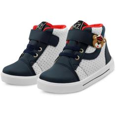 Tênis Infantil Menino Cano Alto Casual Masculino Ursinho Gatatuya, Bra