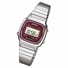 Relógio Feminino Casio Social Aço Inox Digital La670Wa-4Df, Prata