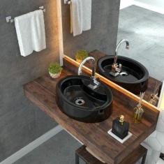 Cuba para Banheiro Ov43w Oval Onix Compace