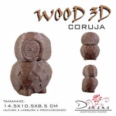 Quebra Cabeças 3D Cabeça Coruja Decoração Ornamento Enfeite - Indústri