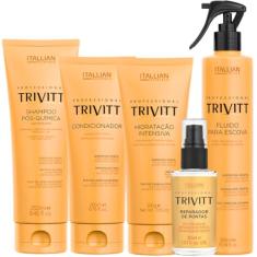 Kit Trivitt 5pcs: Kit Hidratação + Fluido Escova + Reparador Pontas