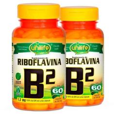 Kit 2 Vitamina B2 Riboflavina 60 Cápsulas Unilife