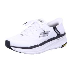 Skechers Tênis masculino Max Cushion Premier 2.0 Ascendant II sem cadarço, Branco/preto, 42