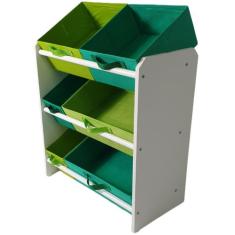 Organizador de Brinquedos Infantil Médio VERDE BANDEIRA E VERDE LIMÃO 