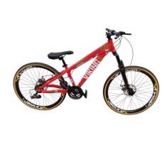 Bicicleta Aro 26 Vikingx Tuff 25 Aluminio Mtb Freeride 24v Mtb Suspens