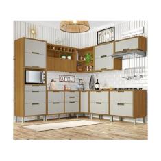 Cozinha Completa Imperatriz 4 Peças (2 Balcões + 2 Aéreos) C4P23 Freij