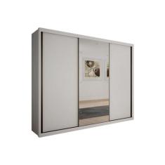 Guarda Roupa 3 Portas de Correr e 6 Gavetas c/ Espelho Paradizzo Gold 