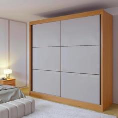 Guarda Roupa Casal MDF 2 Portas 6 Gavetas Hawai Marrom/Cinamomo/Off Wh