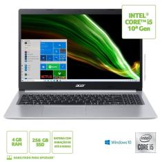 Notebook acer A515-54-56W9 Aspire 5 4GB 256GB 15.6 WIN10 Home - NX. HQMAL.00H