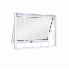 Janela Maxiar De Banheiro Com Grade 70X70 Branco