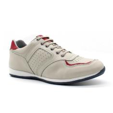 Tenis Sapatenis em Couro Casual Elástico Netony 5695-Masculino