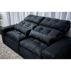 Sofá Retrátil e Reclinável com 2,00m de Largura em Tecido Suede