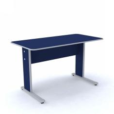 Mesa para Escritório Secretária Mx120 Maxxi Pandin Móveis Cinza Azul